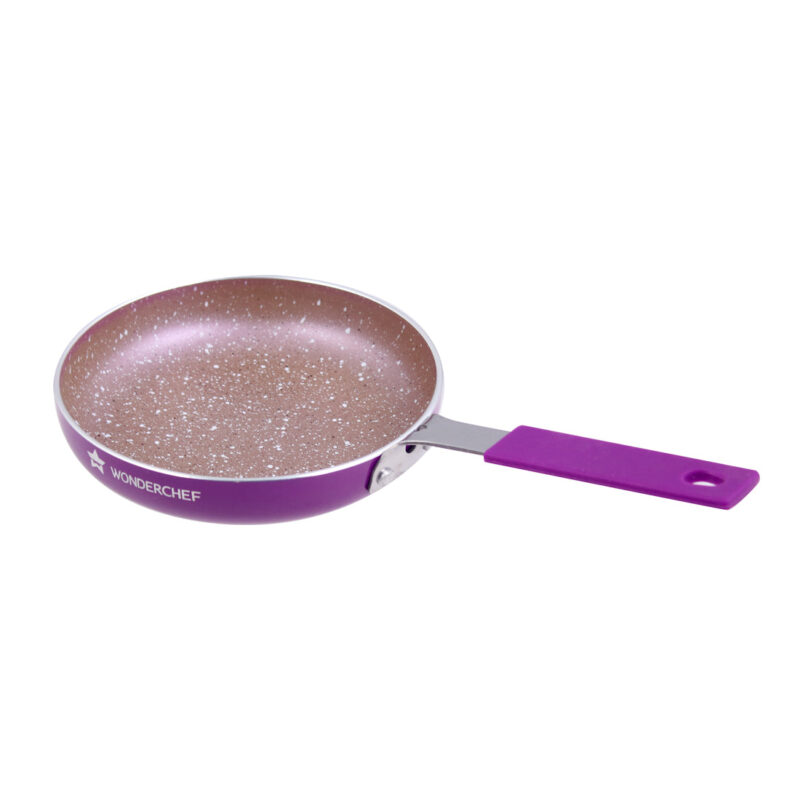 Wonderchef Renewed Royal Velvet Non-stick 14cm Fry Pan | Soft Touch Handle | Virgin Grade Aluminium | 3mm Thick | PFOA/Heavy Metals Free - Image 4