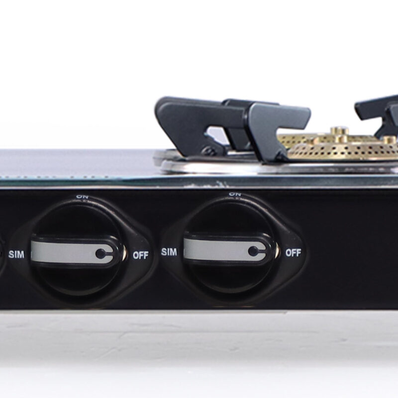 Platinum 4 Burner Manual Glass Cooktop | 6mm Toughened Glass Cooktop | Stainless Steel Drip tray | Anti-Skid Legs | Large Pan support | Manual Ignition | Black steel frame | 2 Year Warranty | Black - Image 5