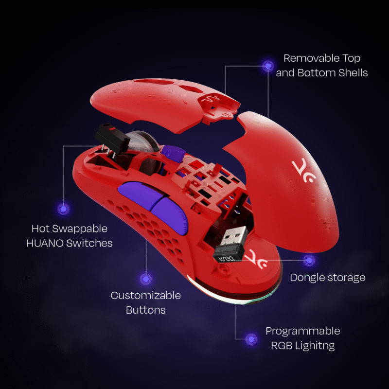 Chimera Red Wireless Gaming Mouse - Image 2