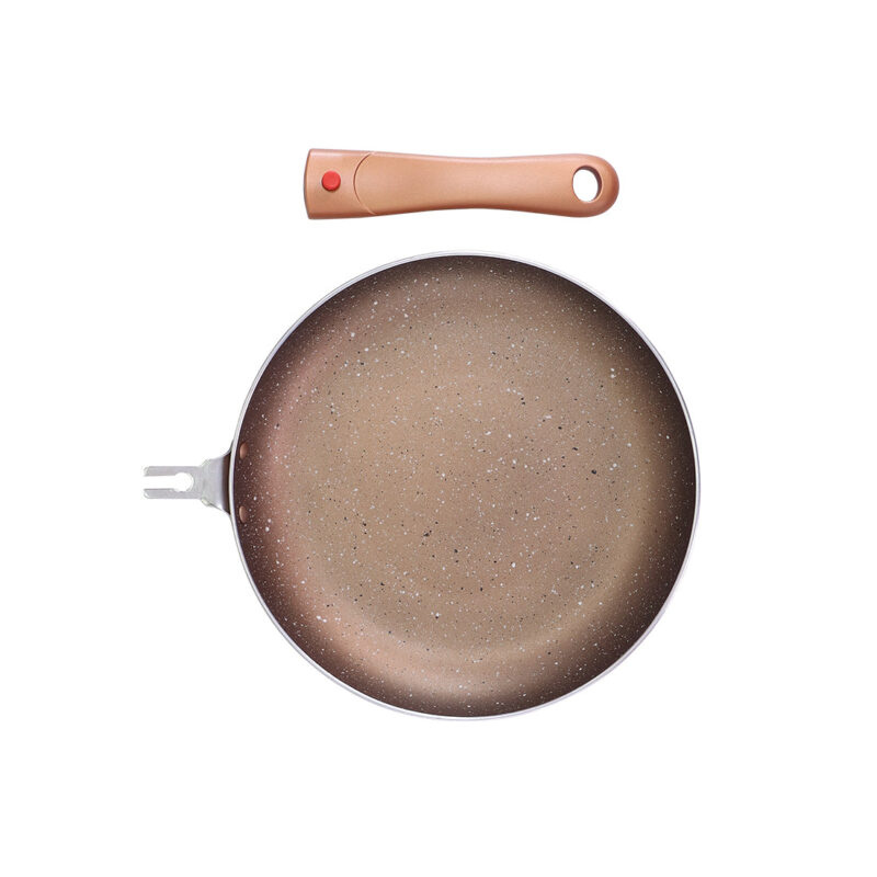 Ruby Plus 24 cm Cookware Set Bronze, Kadhai with Lid, Fry Pan, Dosa Tawa, Non-stick set of 4, Induction use, Tempered Glass Lid, - Image 5