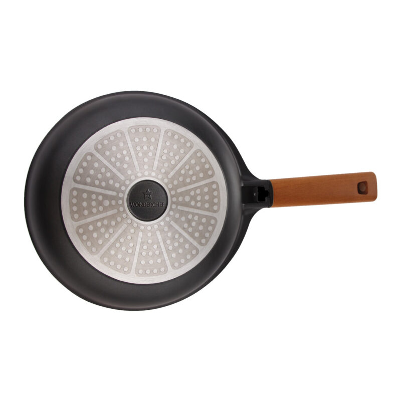 Caesar Non-Stick Fry Pan 26cm | Ideal for Saute / Frying | German Beechwood Handle | Gas & Induction Friendly | PFOA Free | 5 Year Warranty | Black - Image 4
