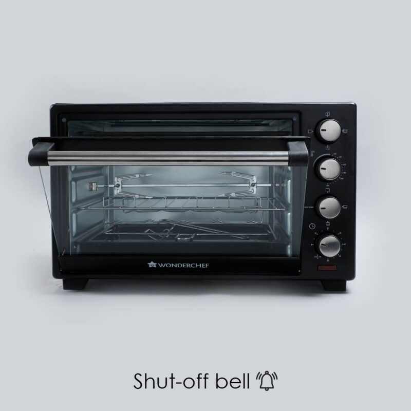 Wonderchef Renewed Oven Toaster Griller (OTG) - 28L | Black with Rotisserie | Auto-shut off | Heat-resistant Tempered Glass | Multi-stage Heat Selection - Image 7