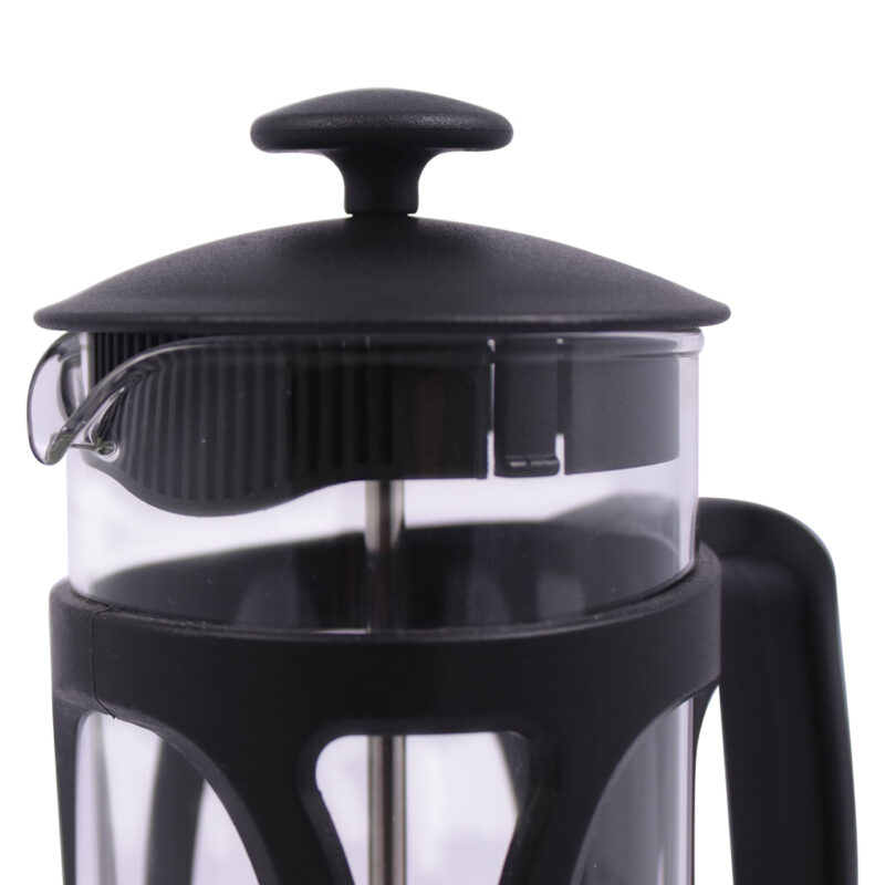 French Press Coffee & Tea Maker 350 ml|Premium Heat Resistant Borosilicate Glass Carafe|4 Level Filtration System|Stainless Steel Plunger with Mesh|Perfect for Coffee Brew Enthusiasts|1-2 Cups of Coffee|Brews in Just 3 Minutes|Black|1 Year Warranty - Image 7
