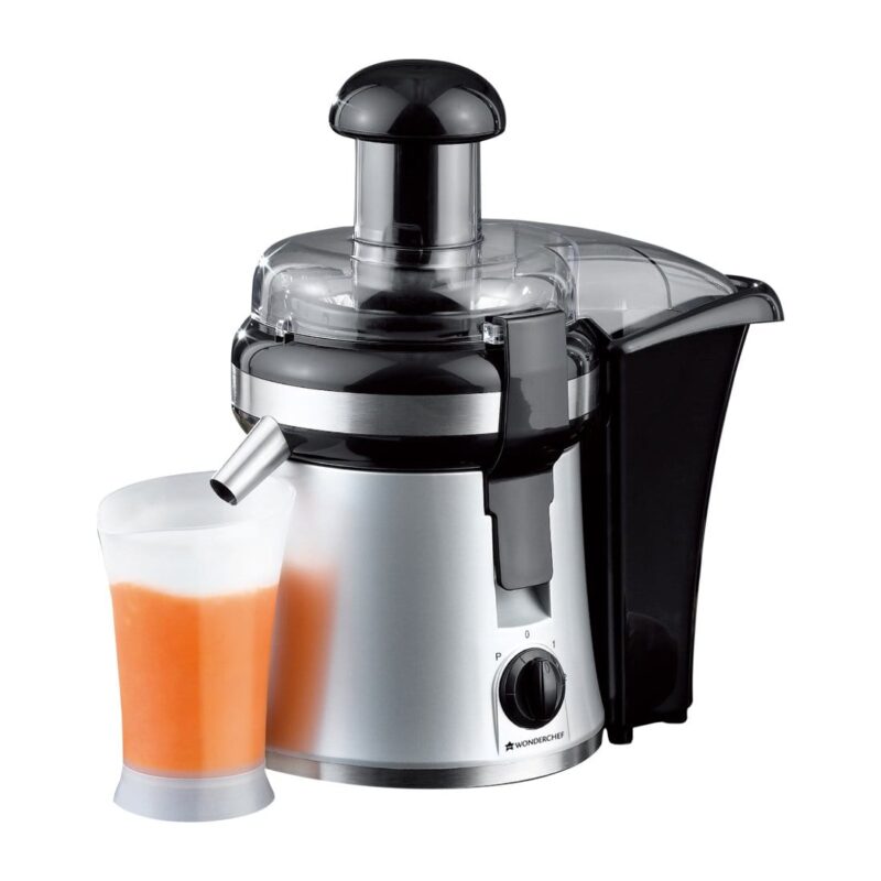 Prato Compact Centrifugal Electric Juicer for Fruits and Vegetables, 250W| Juicer Mesh with Stainless Steel Sieve| Dual Speed| BPA free Anti Drip Juicer Machine, Appliance| Easy to Clean| Healthy Juicer Machine| 1 Year Warranty | Black & Silver - Image 12