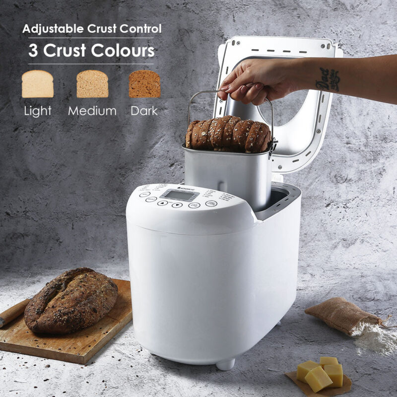 Regalia Fully Automatic Atta Kneader, Bread Maker, Dough Maker & Machine| With 19 Pre-set Menu| 550 Wattage| Chapati, Roti, Atta, Fresh Dough, Homemade Bread | Adjustable Crust Control| 3 Loaf Sizes| Dough Upto 1KG| Removable Bake Pan| 1 Year Warranty - Image 5