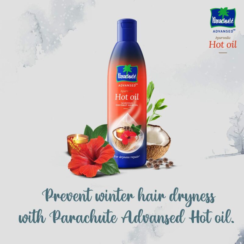 Parachute Advansed Ayurvedic Hot Oil 400 ml with Free 90 ml Pack - Image 7