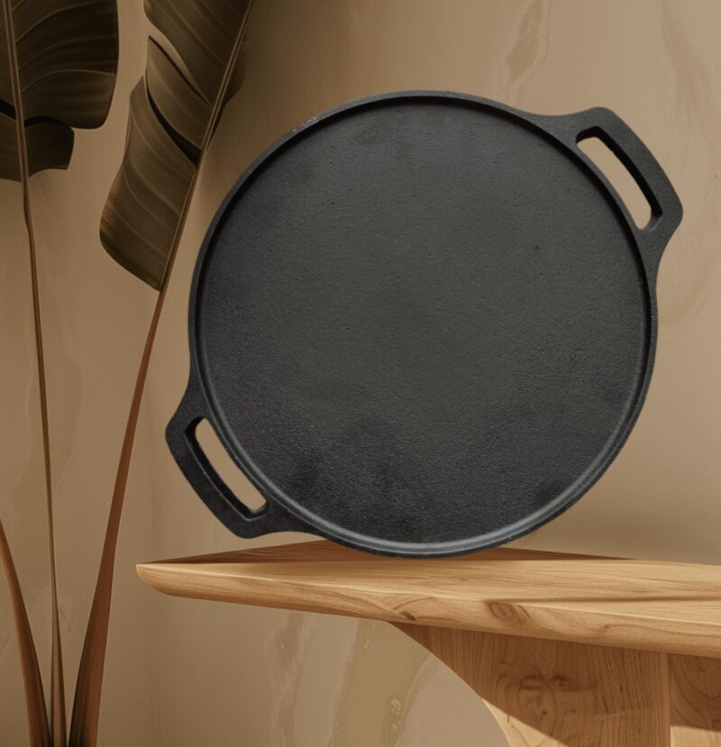 TRUSTARA Pre-Seasoned Cast Iron Tawa for Dosa/Chapathi/Roti | 29 cm, 2.7kg| Gas & Induction Stove-Friendly | Non-Stick, Pre-Seasoned Tawa, Long Lasting & Toxin-Free, No Chemical Coating, Black -A7 - Image 7