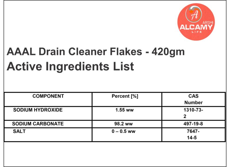 AAAL Caustic Soda Flakes 900gm (SUPER JAR PACK) Chimney Cleaner, Pure & Powerful Drain Cleaner - Image 3