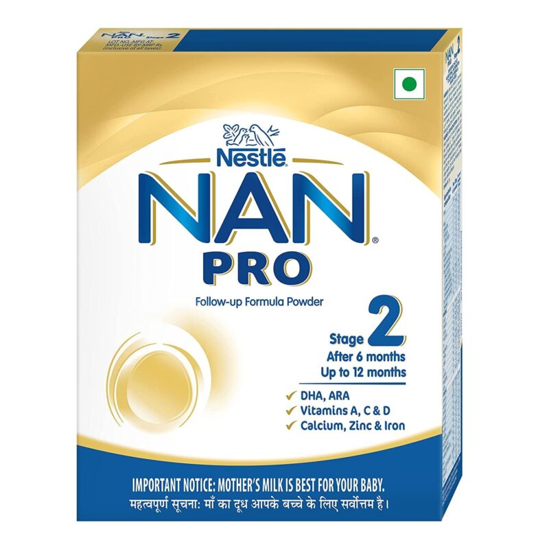 NAN Pro Stage 2 Follow-Up Formula Milk Powder For Babies (After 6 Months), - With Dha-Ara, 400G Bag-In-Box Pack, Infant