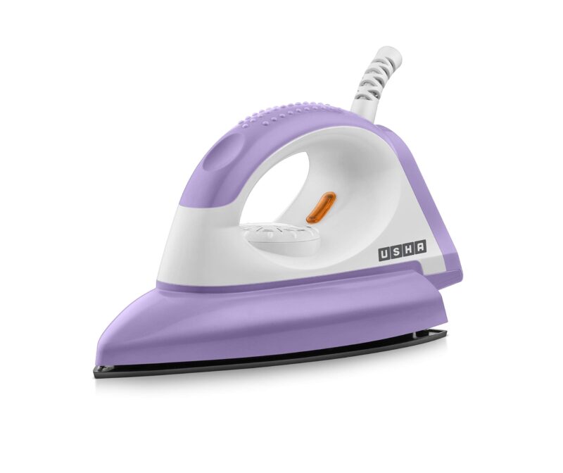 USHA EI Armor 1100 Watts Dry Iron Plastic With Black Weilburger Soleplate (Purple), 1100 Watt - Image 6