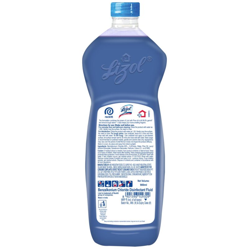 Lizol Shakti 900ml - Aqua Fresh Disinfectant Floor Cleaner | Suitable For All Floor Cleaner Mops - Image 2