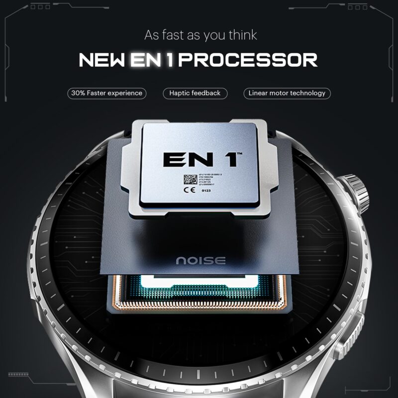 Noise Origin Smart Watch Smoothest UI Experience (New Nebula UI) & EN 1 Processor, 1.46" ApexVision AMOLED Display, Stainless Steel, Contour-Cut Design, Fitness Age, Fast Charging (Midnight Black) - Image 7
