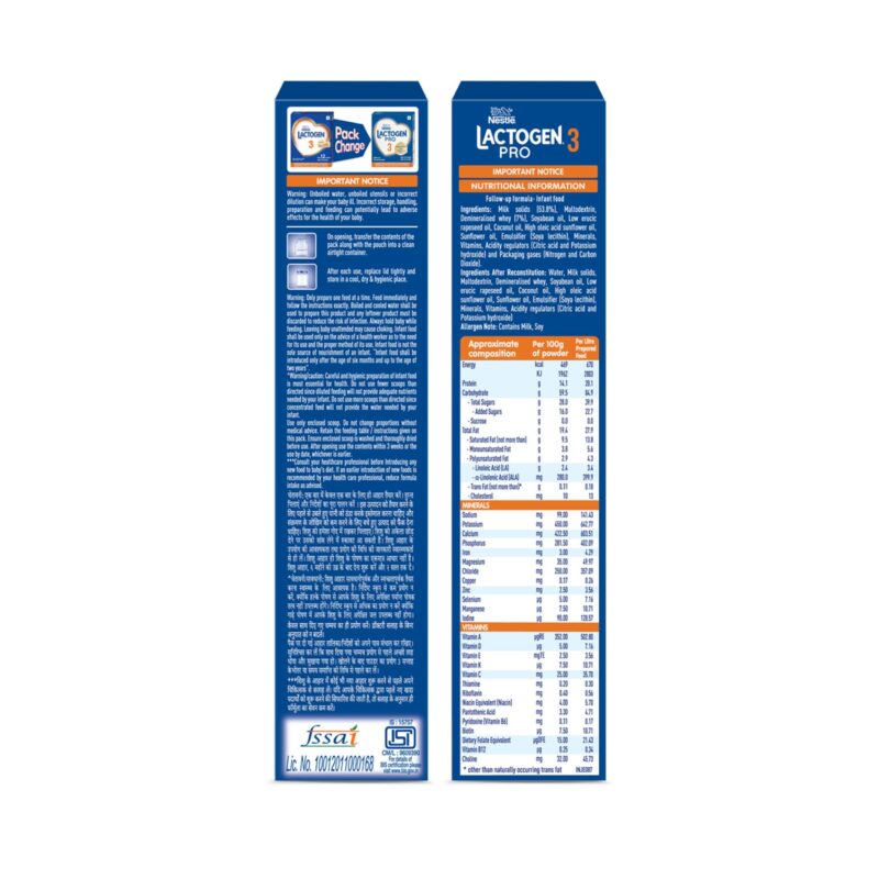 Lactogen Nestle Pro 3, Follow-Up Formula With Iron, Powder, Infant Whey Protein And Vitamins, After 12 Months Up To 18 Months, Bag-In-Box Pack, 400G - Image 7