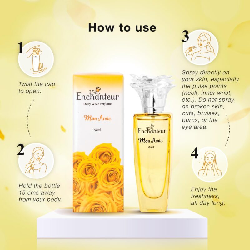Enchanteur Mon Amie Liquid Lemon Perfume For Women, 50Ml - Image 4