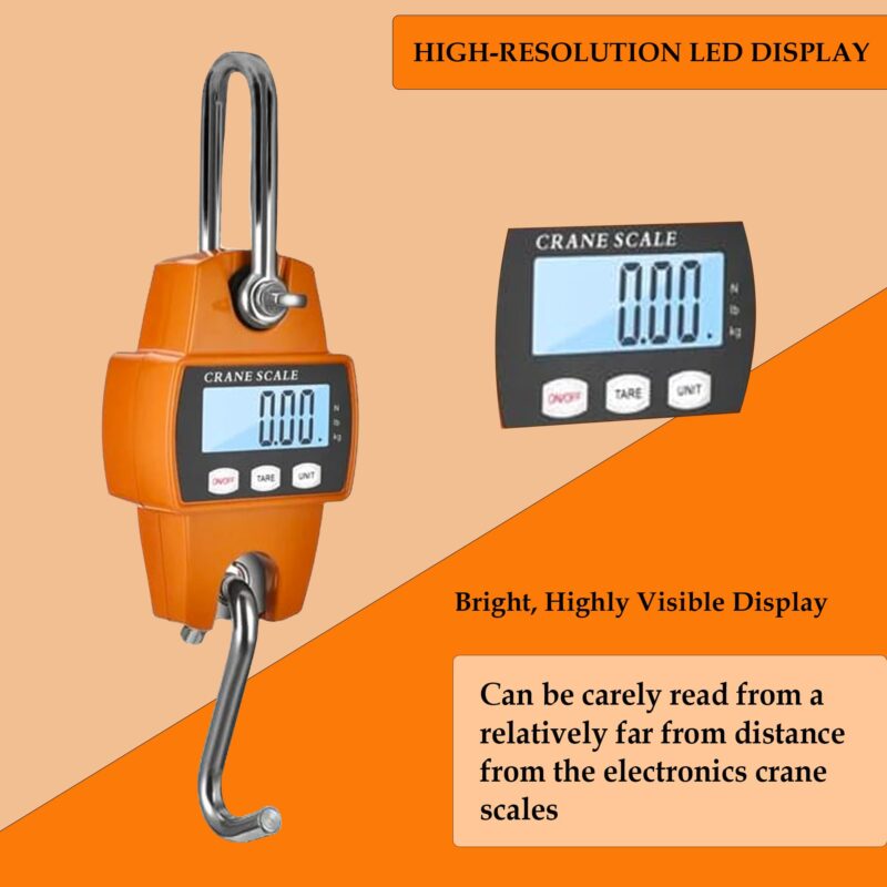 JN-SON 300 Kg Industrial Heavy Duty Hanging Scale - Portable Electronic Weighing Crane Scale - Image 4