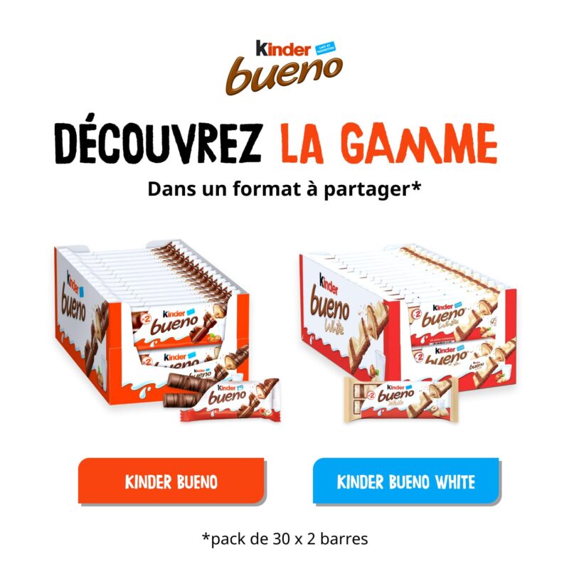 Kinder Bueno White Chocolate with Hazelnut (Pack of 3)*39g - Image 3