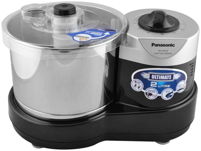 Panasonic Plastic Mk-Sw200Blk Wet Grinder, 2 L (Black)