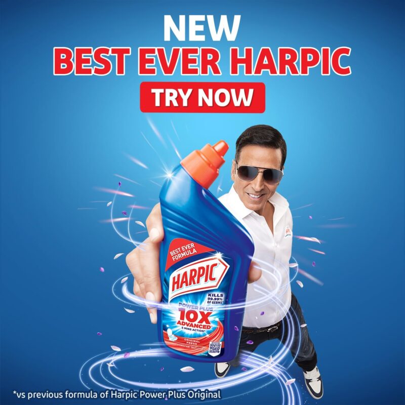 Harpic Toilet Cleaner Original, 1 L + Bathroom Cleaner Lemon - 1 L + Drain Xpert Drain Cleaning Powder (50g x 8) - Image 15