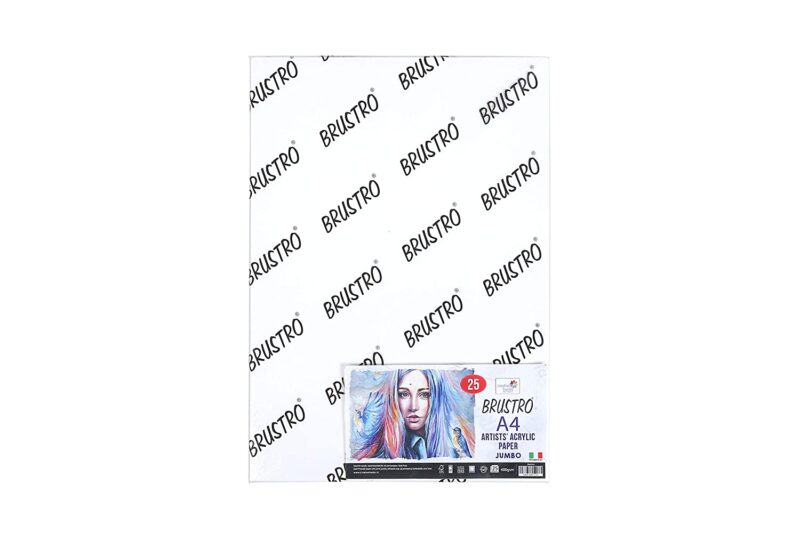 Brustro Artists' Acrylic Paper 400gsm Jumbo - A4 (25 Sheets) - Image 2