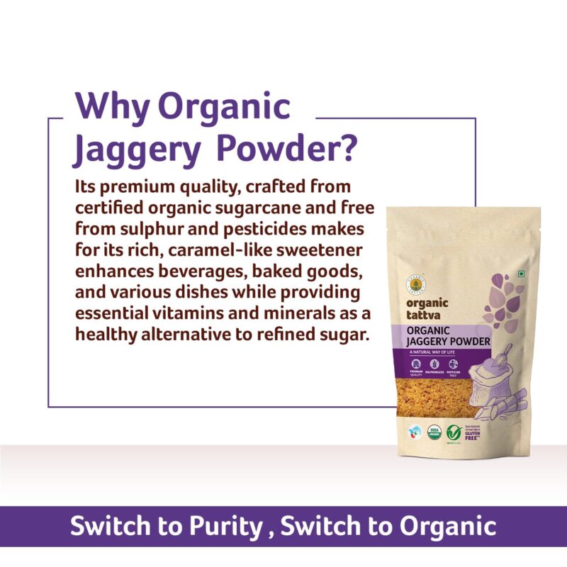 Organic Tattva Organic Jaggery Powder, 500g | Unrefined and Unadulterated - Image 3