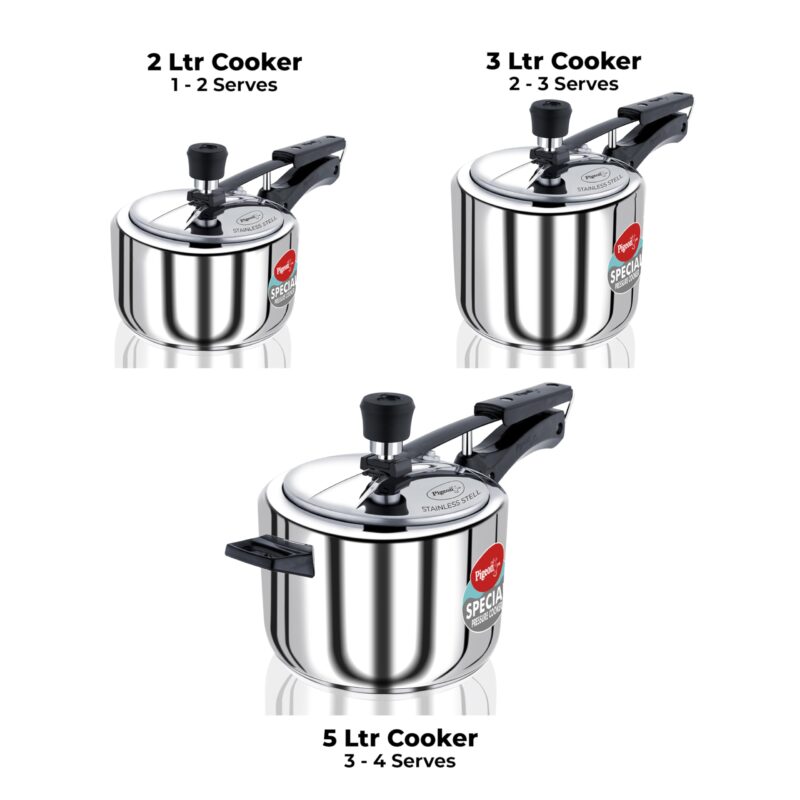 Pigeon by Stovekraft 2 Litre Special Stainless Steel Inner Lid Induction Base Pressure Cooker (Silver) BIS Certified - Image 2