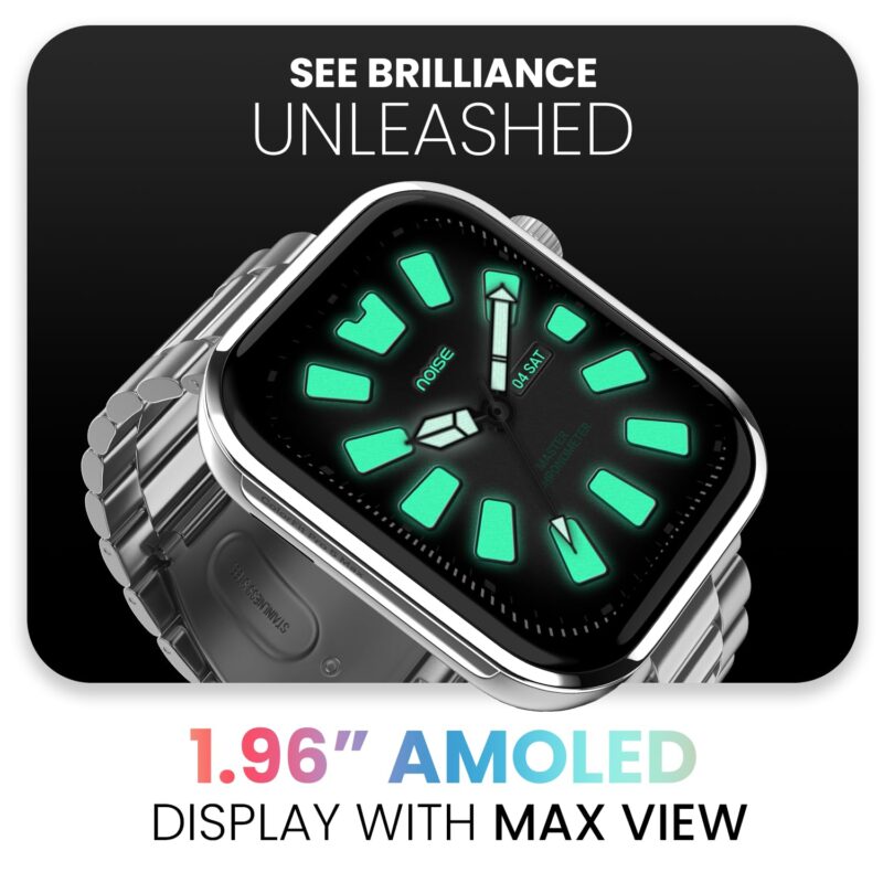 Noise ColorFit Pro 5 Max 1.96" AMOLED Display Smart Watch, BT Calling, Post Training Workout Analysis, VO2 Max, Rapid Health, 5X Faster Data Transfer - Space Blue - Image 3