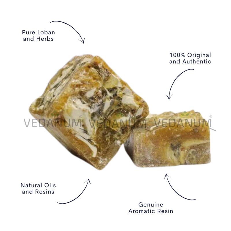 Vedanum Super Premium A Grade Kasturi Loban Solid Crystals Jar for Dhoop and Air Purification || Pack of 1 (100 Gm) - Image 7