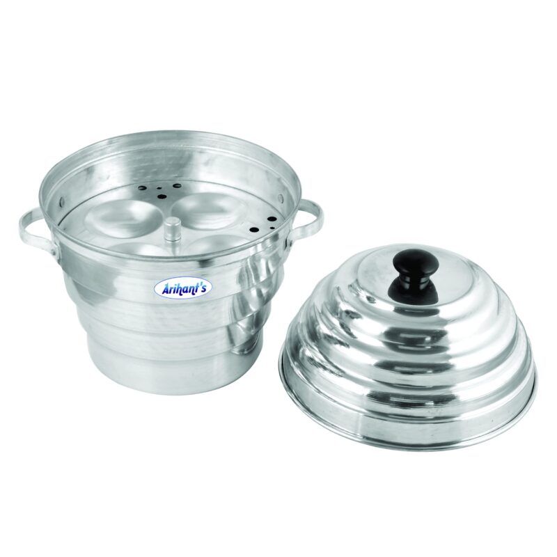Arihant's (16 Idlis) Aluminium Idli-Dhokla Maker(1 Pot, 1 Lid, 4 Idli Plates, 2 Dhokla Plates) - Idli Cooker | Idli/Dhokla/Momos Maker Is Made Of High Quality Aluminium. - Image 5