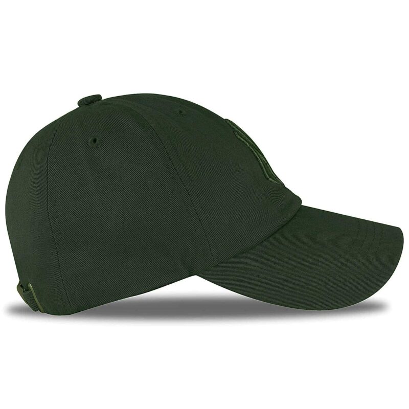 Cap for Men Women Topi Unisex Head Branded Boy's Girl's Caps Adjustable Strap Summer Sports Cricket Gym Dance Cotton Free Size Woolen Fashion Baseball Hip hop Helmet Winter Snapback (Green) - Image 3