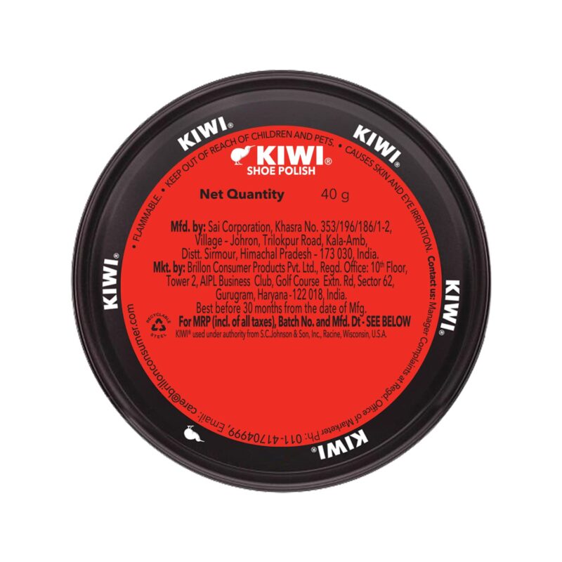 4x Kiwi Wax Shoe Polish | Renews and Protects Leather | For Black Leather (40 gm)  each - Pack of 4 - Image 2