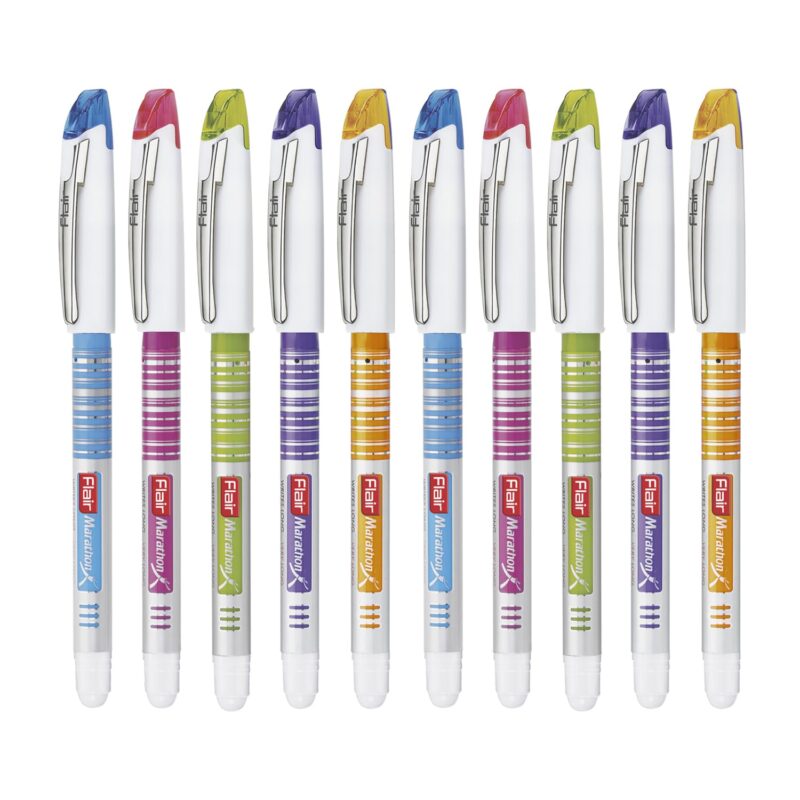 Flair Marathon 0.7mm Ball Pen Wallet Pack - Blue Ink