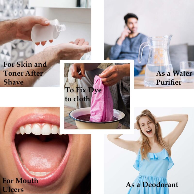 minature Purified Fitkari Alum powder (phitkari) for Skin Care |Water Purify| Pure Alum powder |Cruelty Free (100gm) - Image 5