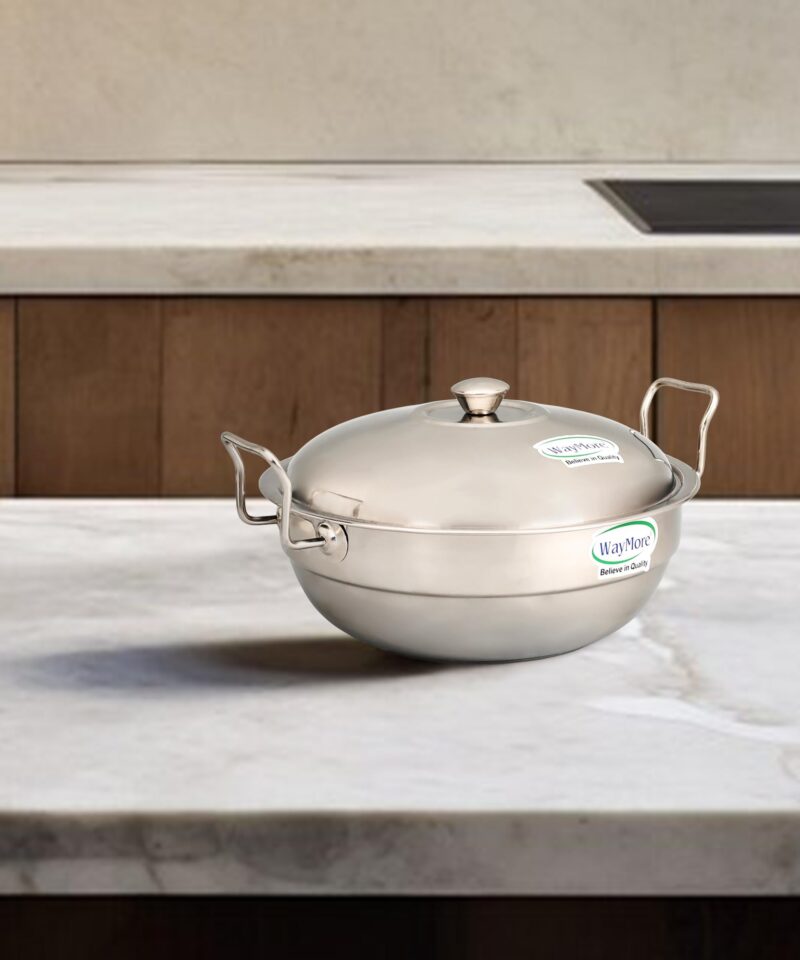 WayMore® Stainless Steel Idli Cooker Multi Kadai Steamer with Induction Bottom All-in-One Big Size 6 Plate, 2 Idli | 1 Mini Idli | 2 Dhokla | 1 Patra | Momo's | 4 in 1 | 28.5 cm Dia. - Image 4