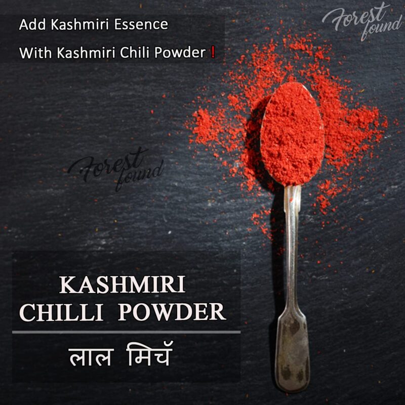 Forest Found Kashmiri Red Chilli Powder | Lal Mirch |Pure And Ready To Use | 100% Authentic,Mild,Deep Red Color (500 Gm) - Image 7