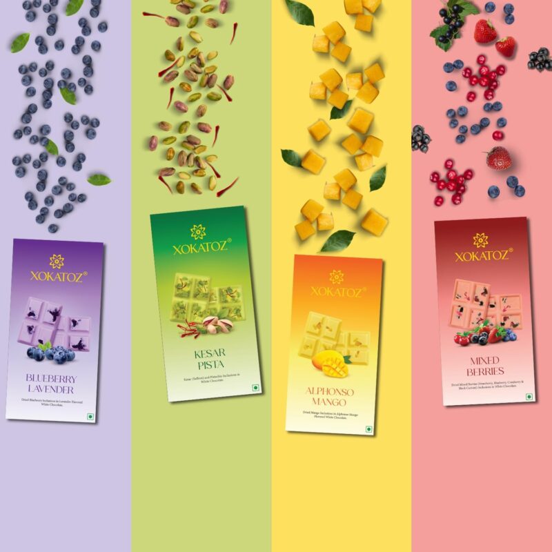 XOKATOZ Exotic Premium Chocolate - 1 Alphonso Mango Flavoured White Chocolate Bar - Gift Set - Pack of 1, 75g (75g x 1) - Image 6