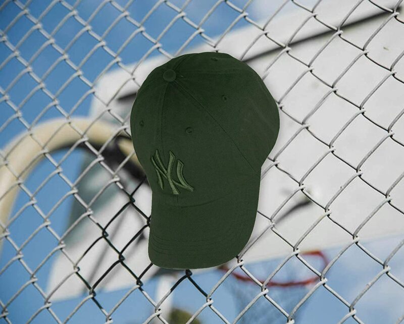 Cap for Men Women Topi Unisex Head Branded Boy's Girl's Caps Adjustable Strap Summer Sports Cricket Gym Dance Cotton Free Size Woolen Fashion Baseball Hip hop Helmet Winter Snapback (Green) - Image 8