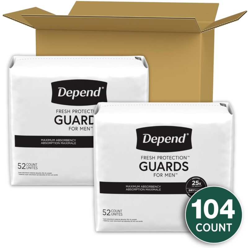 Depend Incontinence Guards for Men, Maximum Absorbency, 52 Count (Pack of 2) - Image 8