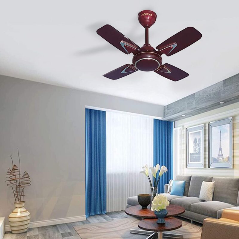 ACTIVA 850 RPM HIGH Speed Galaxy-1 (600 MM) 4 Blades Anti dust coating Ceiling Fan with 2 Years Warranty (Deco Brown) - Image 7