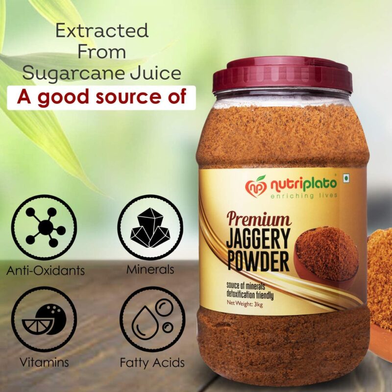 Nutriplato Jaggery | Gur Powder Premium Jar, 3 Kg - Image 4