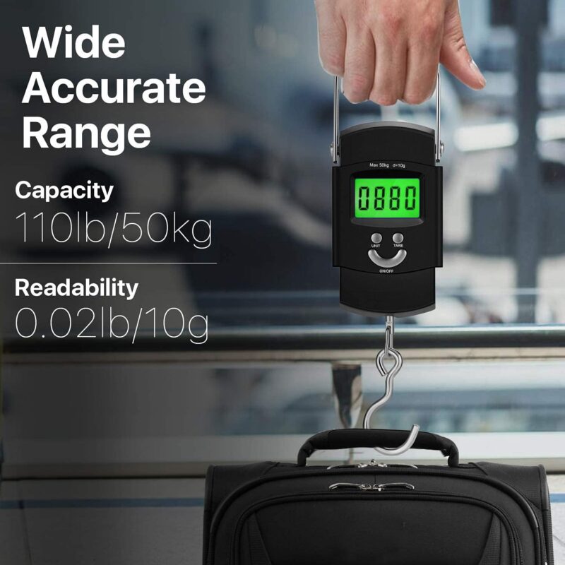 Bulfyss by UrbanFix Electronic 50Kgs Digital Luggage Weighing Scale - Black | Bag Weighing Scale for Luggage | Spring Balance | Weight Machine for Luggage - Image 5