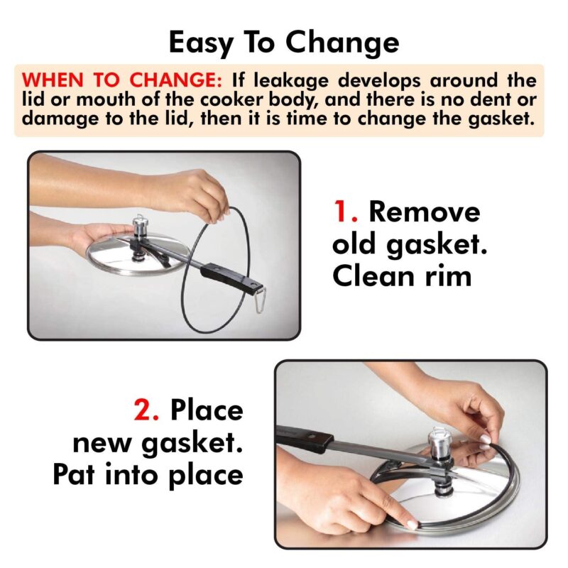 Hawkins Gasket For 3.5 Liter To 8 Litre Except Wide Hawkins Pressure Cookers | 3 Liter To 7 Litre Hawkins Stainless Steel Pressure Cookers |Contura Pressure Cookers (Std Gasket SG) - Image 7