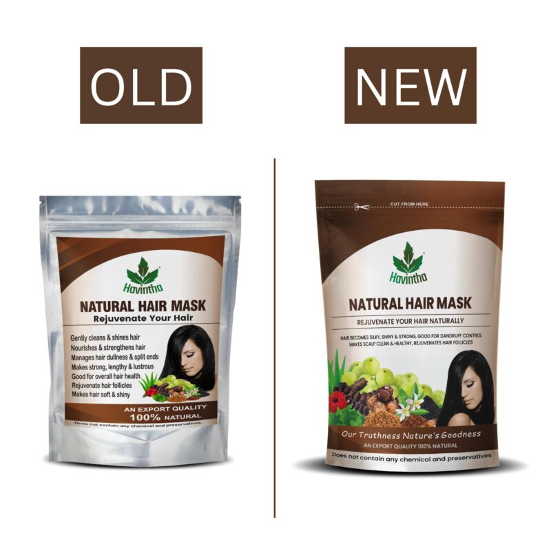 Havintha Hair Mask For Hair Fall Growth Split Ends Luster Shining Nourishment | Hair Mask for Dry and Frizzy Hair | Herbal Hair Mask & Natural Cleanser| Controls Dandruff Hair Mask - 227 Grams - Fresh - Image 6