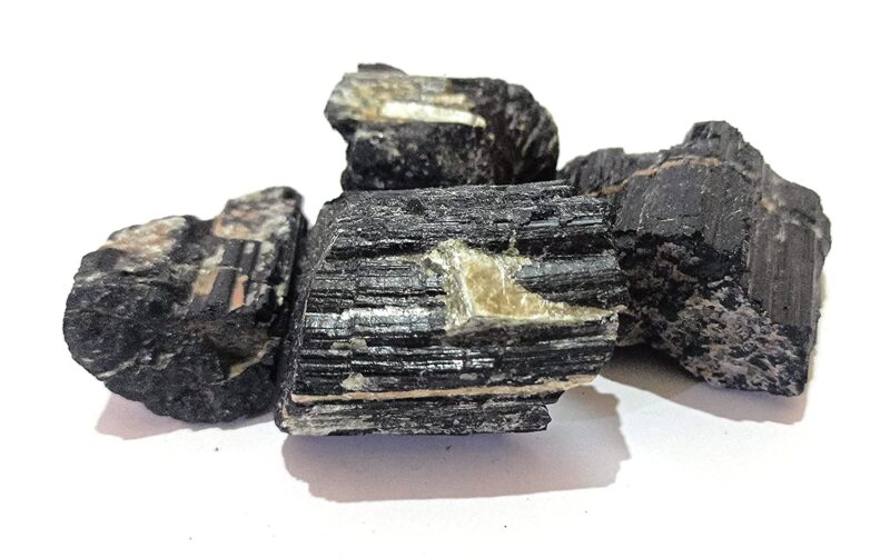 GaiaGems Natural Black Tourmaline Healing Rough Stones - Negative Energy Purifier (Set of 3-5 Stones Approx. 250+ Grams) - Image 3