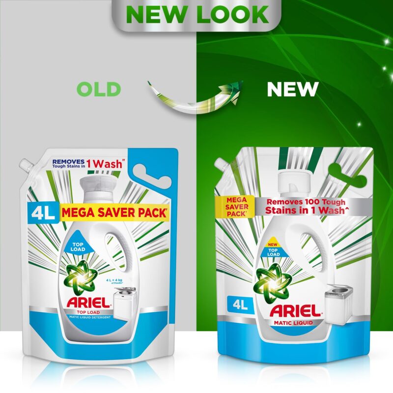 Ariel Top Load Liquid Detergent, 3 Ltr + 1 Ltr free, Removes Tough Stains, Specially designed for Top Load Washing Machine - Image 8