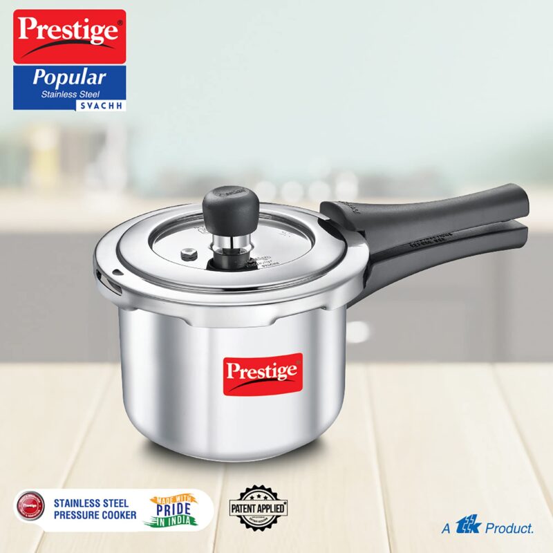Prestige Svachh Popular Spillage Control Stainless Steel Outer Lid Pressure Cooker,1.5 Liter(Silver) - Image 7