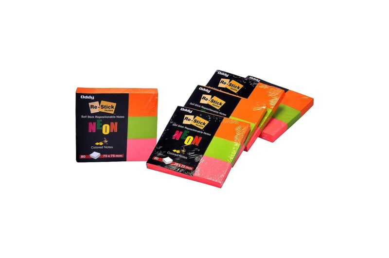 Oddy Re-Stick Prompts in Three Color - 40 Sheet (RS-PR3 (120)) (Set of 10 Pads)