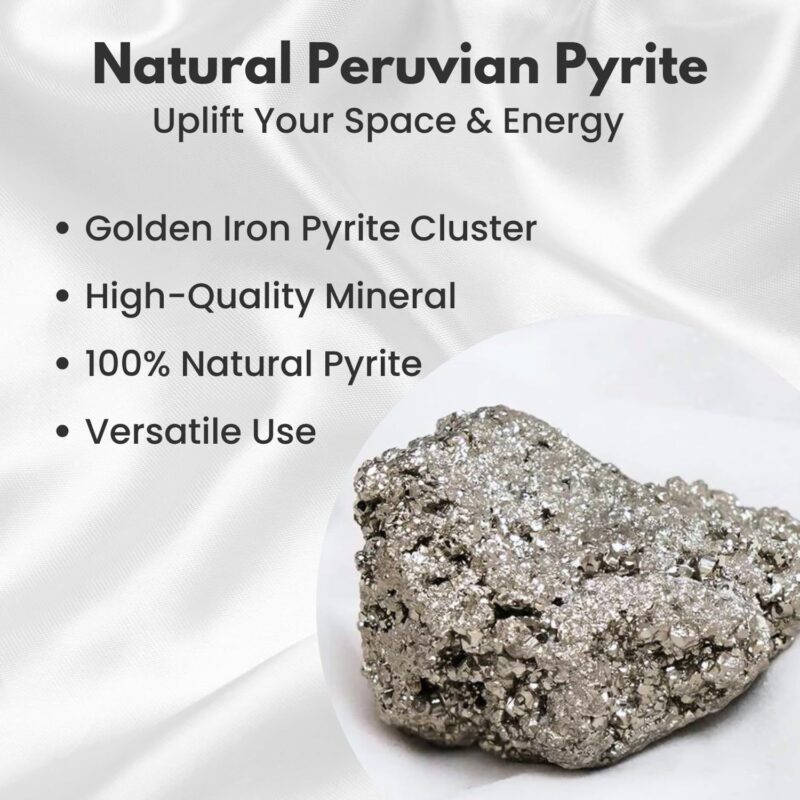 Plus Value Natural Pyrite Iron Golden Raw Stone Cluster Rough Rock Peru Pyrite Gemstone for Attracting Wealth, Attracts Abundance, Business Luck, Money Magnet (100 to 200 grams, 1 Piece) - Image 7