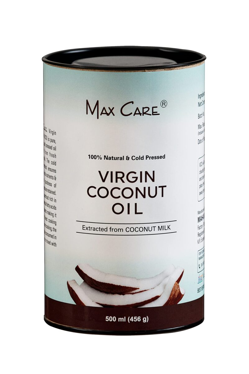 Max Care Virgin Coconut Oil (Cold Pressed) 500Ml Glass Jar - Image 5