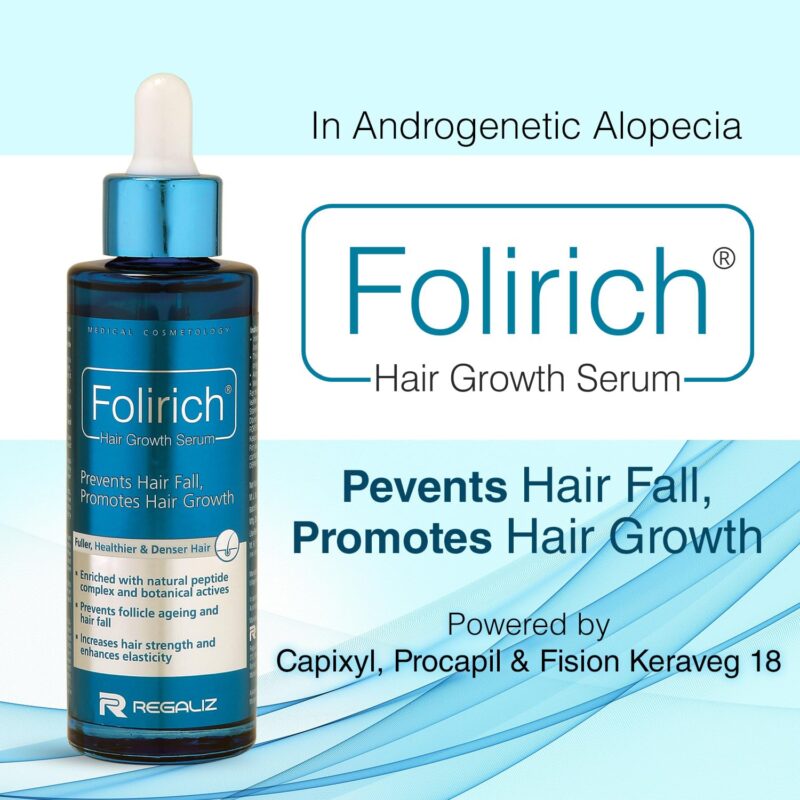 Folirich Hair Growth Serum | Promotes Fuller, Thicker, and Healthier Hair | Reduces Hair Fall and Strengthens Hair | Suitable for Men and Women | 60ml - Image 2