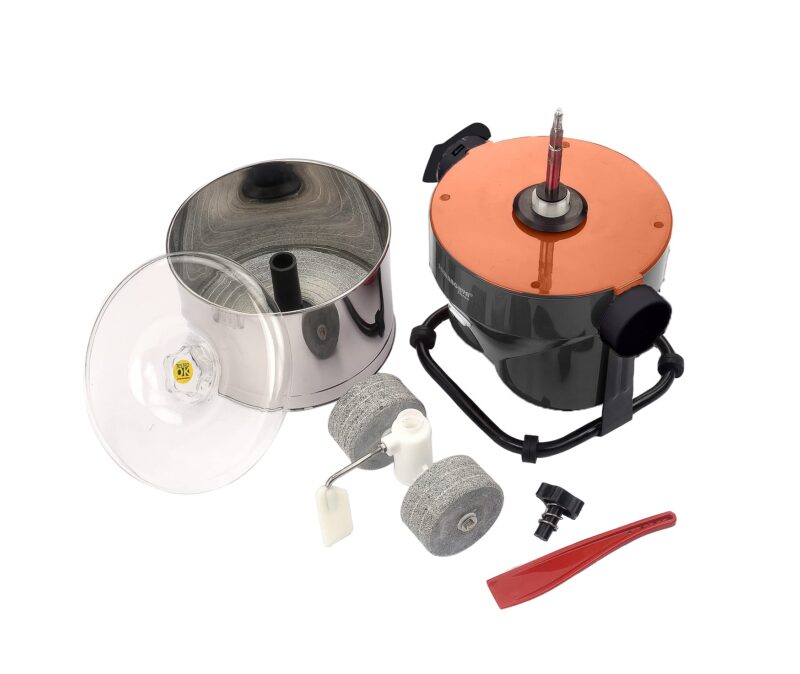 SOWBAGHYA Plastic Shree 2 Ltr Wet Grinder (Tilting Model) (With Attachments) Table Top Wet Grinder | Heavy Duty Motor | 2Ltr Wet Grinder For All Kinds Of Batter For South Indian Dishes (Grey) - Image 3